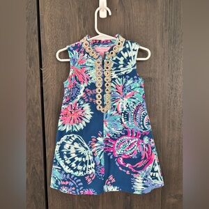 Lilly Pulitzer Pink and Blue Sleeveless Sundress Casual